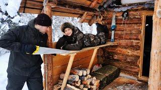 Взял Девушку в Лесную избу Стройкой Заниматься. Сделали в предбаннике столешницы.