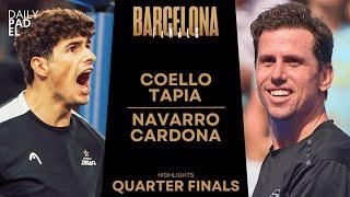 QUARTER FINALS | Coello/Tapia VS Navarro/Cardona | Premier Padel Finals | Barcelona