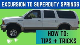 Ford Excursion Leaf Spring Swap: V/C code Install