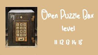 Open Puzzle Box: level 11 12 13 14 15 walkthrough