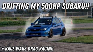 Trying to Drift My 500HP Subaru!!