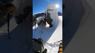Tightest ski line in the tetons?  #skiing #backcountry #gopro #pov