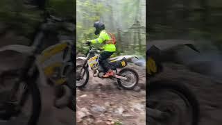 Vintage KTM does it again #knobless #notraction #dirtbike #enduro #ktm #braaap #pnw #singletrack #og