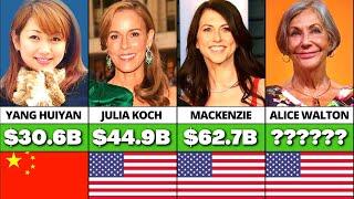 Richest Women in the World 2022 (Julia Koch, Mackenzie Scott, Alice Walton)