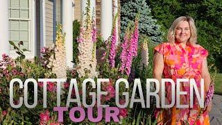 June Garden Tour. Gorgeous Blooms! Foxglove, Iris, Peonies & Roses. Cottage Garden. 2024