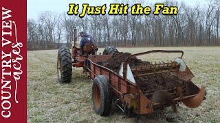 Another not so perfect day using Vintage Farm Equipment.  Spreading Manure like they did in 1961.