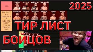 ТИР ЛИСТ БОЙЦОВ UFC 2025