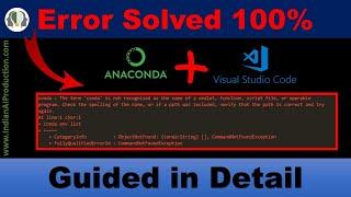 [Error Solved ] The term 'conda' error in  visual studio code | Installation | Python Code Error