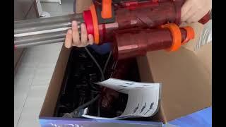 Ice Blast Rotating Gatling Electric Water Gun unpacking video