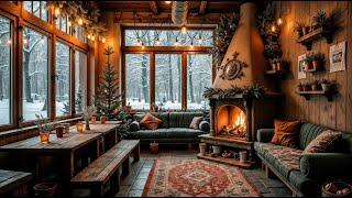 Hidden Cozy Christmas Café  Snowy Escape with Relaxing Jazz