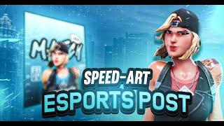 How to make Esports poster ? Fortnite SpeedArt