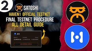 SATOSHI Haven1 Testnet | Final Procedure | All detail Guide #satoshi #haven #testnet