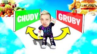 MUSZĘ BYĆ ALBO CHUDY ALBO GRUBY w ROBLOX - Food run 