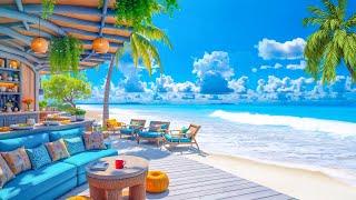 Morning Jazz Music for a Peaceful New Day - Bossa Nova Jazz by Beautiful Seaside Cafe w/ Ocean Waves