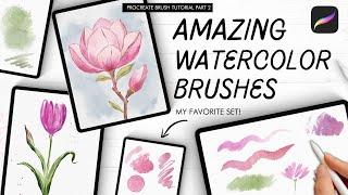 Amazing Watercolor Brushes for Procreate (my favourite set!) - pt.2