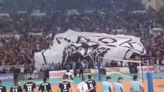 Paok - olympiakos volleyball final last match 3-0 10,000 fans