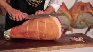 English Tutorial: Preparing and slicing Parma Ham