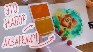 Самая СТРАННАЯ акварель в мире!||НАБОР акварели... В БЛОКНОТЕ?! Viviva watercolor