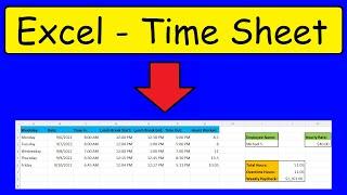 How To Make a Simple Time Sheet In Excel