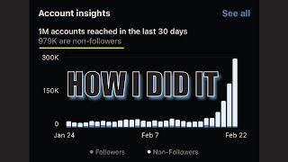 How I Reached 1 Million Accounts On Instagram In 30 Days