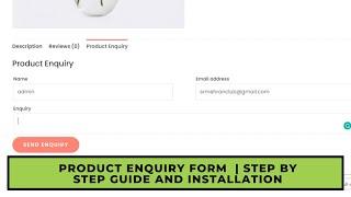 Product Enquiry Form best GPL 100% Plugin download for WooCommerce  Installation guide