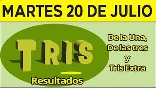 Resultado del sorteo de Tris de la Una, Tres y Extra del Martes 20 de Julio de del 2021. 