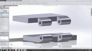 Create a hinge (step by step) - solidworks 2015 - video 109