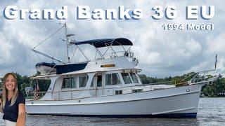 Grand Banks 36 Europa 1994 Walkthrough Yacht Tour with Sara Fithian