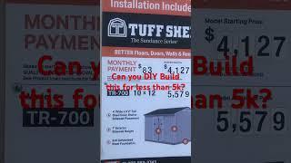 Home Depot Tuff Shed - Can DIY Build cost less ? #shed #storage