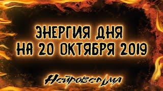 Энергия дня на 20 октября 2019 | Расклад Таро | Нейроведьма Светозара