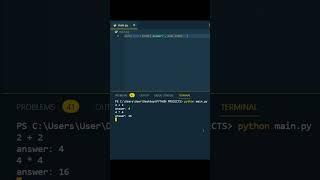 Калькулятор В 1 Строку на Python за 10 секунд! #programming #shortvideo #shorts #python