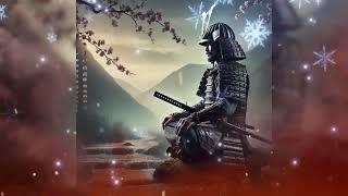 Serene and powerful The Last Samurai Warrior, Miyamoto Musashi, in deep meditation,set in a peaceful