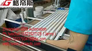 T8 bracket tube light  T5 batten light automatic glue dispensing machine-GDS Automation Presents