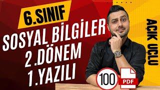 6.Sınıf Sosyal Bilgiler | 2.Dönem 1.Yazılı Soruları ve Çözümleri | SIFIRDAN 100 AL