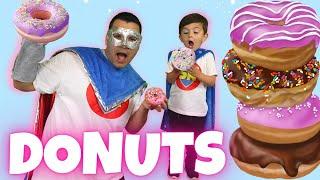 Making Donuts with Super Kid | Donuts DIY | Kid Sized Baking | Learning For Toddlers | Learn To Cook