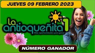 LA ANTIOQUEÑITA 1 RESULTADO DEL DÍA 09 de FEBRERO 2023 NÚMERO GANADOR