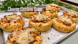 Cheesy Chicken Buns || Chicken Fajita Buns || Mini Pizza Bites Ramadan Special Recipe - RKC