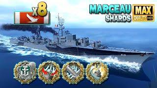 Эсминец Марсо с огромной игрой на карте Shards - World of Warships