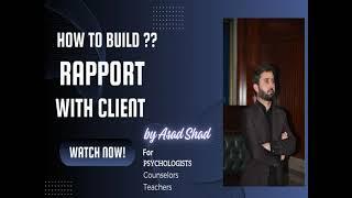 Rapport Building I How to Build Rapport I Psychologist #clinicalpsychology #psychology #counselling