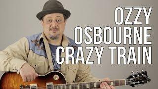 Crazy Train Guitar Lesson - Ozzy Osbourne - Opening Riff - How to Play on Guitar