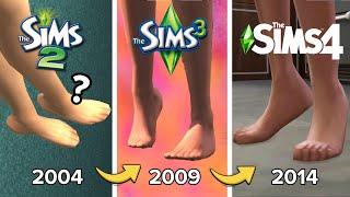 Sims 2 vs Sims 3 vs Sims 4 - Feet Logic