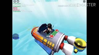 Flying glitch! (ROBLOX) Rocket cart ride into minion for admin