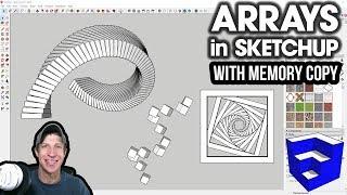 AMAZING ARRAYS in SketchUp with Memory Copy