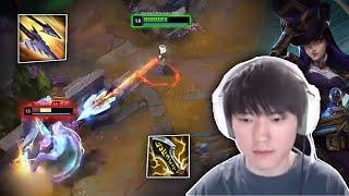 JackeyLove : His Caitlyn DESTROYING KR Challenger Elo - Engsub