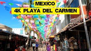 Playa Del Carmen | 4K | Walk Tour on 5th Avenue - Mexico