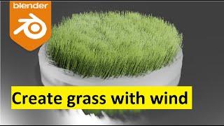 Blender Tutorial | Create grass and wind in blender