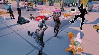 Emote Battle using Elite Agent Skin no one Expected this Skin to have Everyone Emotes  Party Royale