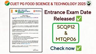 CUET PG Entrance Exam Dates released  | SCQP12 & MTQP06 Exam dates 2025 - Check now 