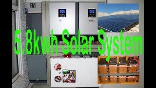 5.8kw Solar System w/ 25kwh Chevy Volt Lithium and MPP Solar Inverter Charge Controller Part 1