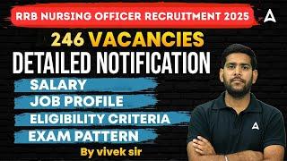 RRB Nursing Superintendent Vacancy 2025 Out  | Eligibility, Vacancy, Salary, Exam Date, Age Limit